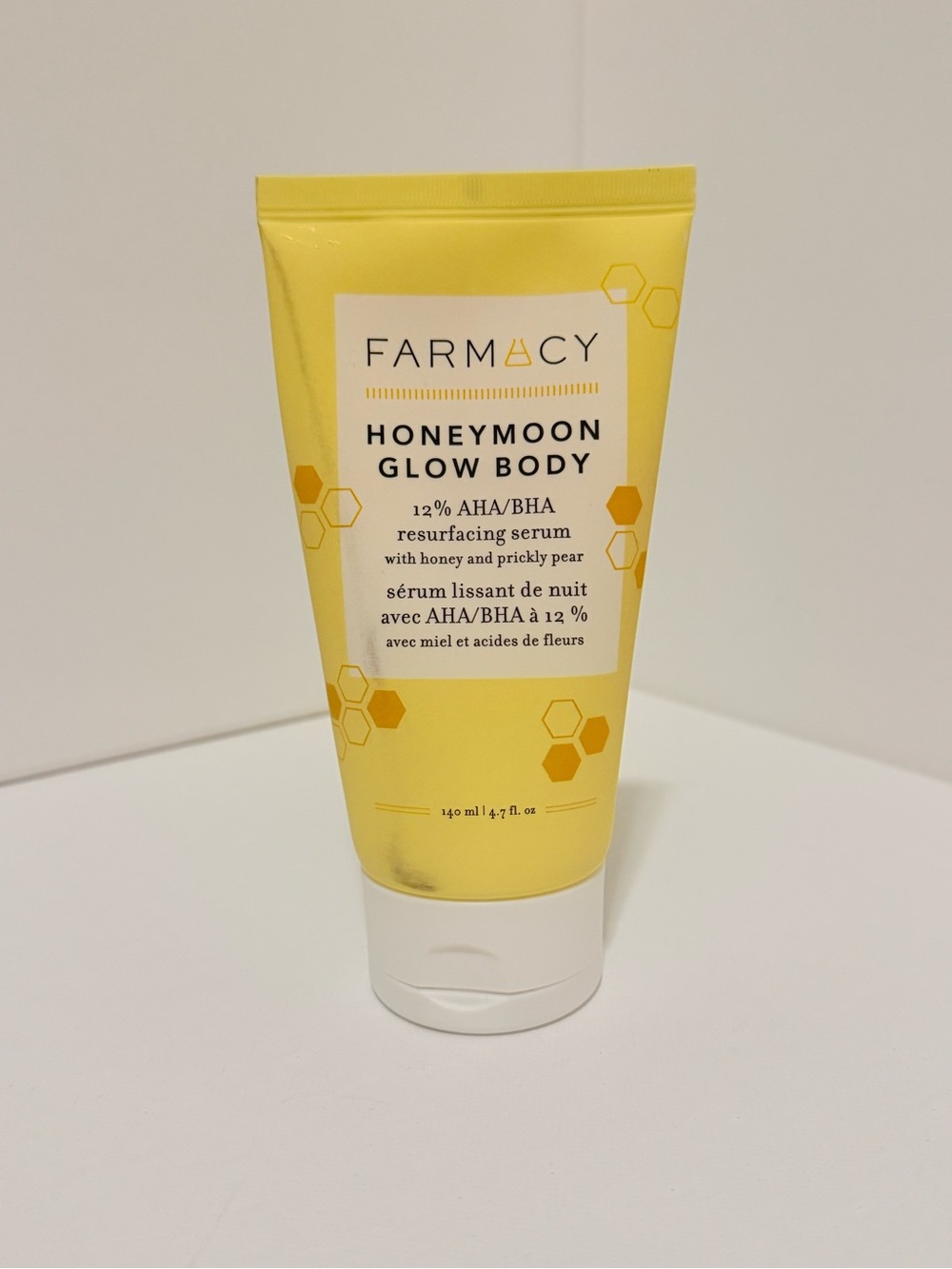 Farmacy Yellow Honeymoon Glow Body Resurfacing Serum Tube